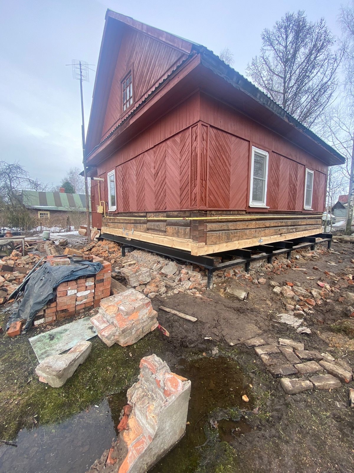 Фото: замена лаг и пола